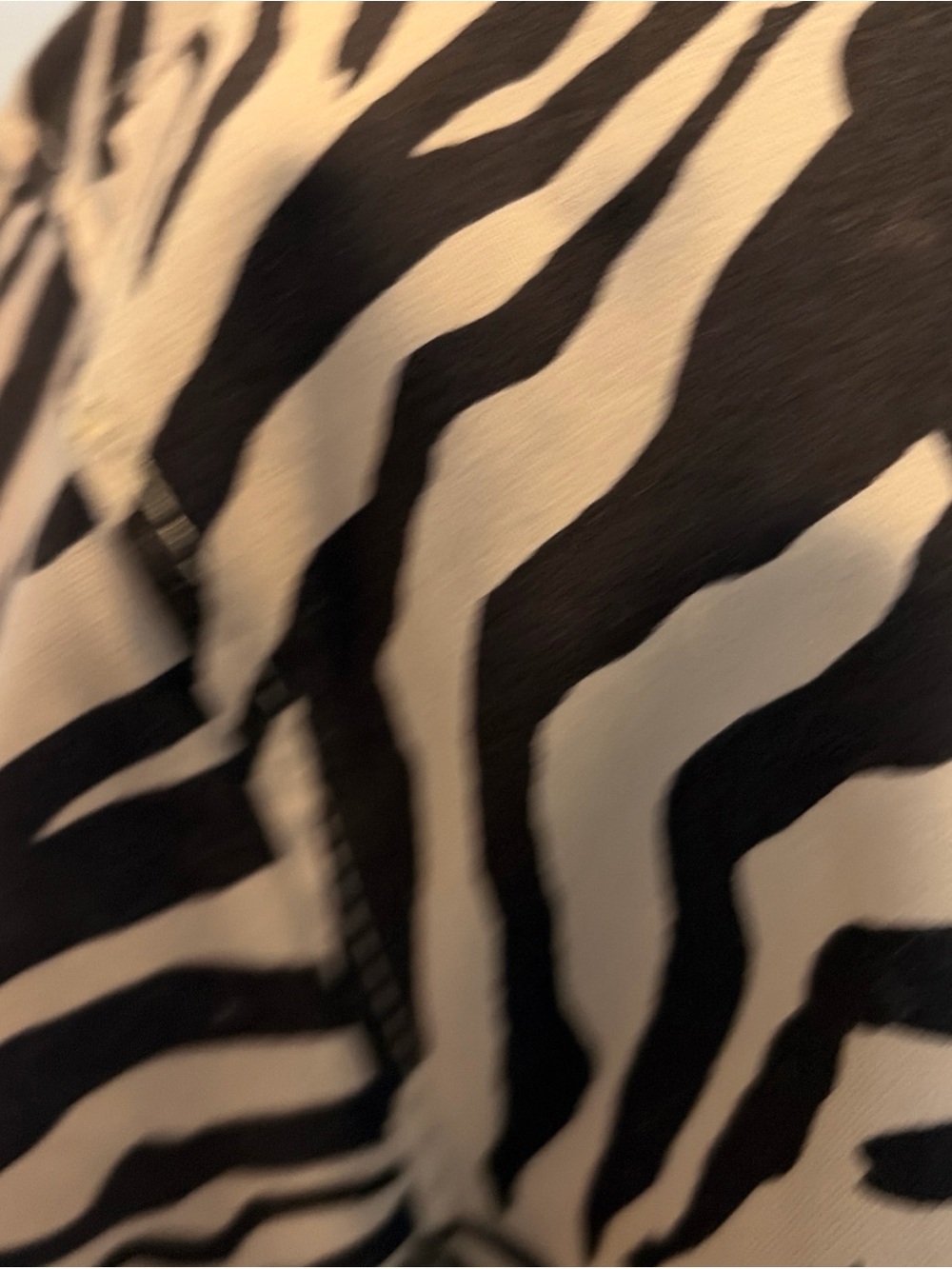 Brown Zebra Belted Trench Jacket XL Coat Cotton Mob Wife Classic animal print - Picture 4 of 13